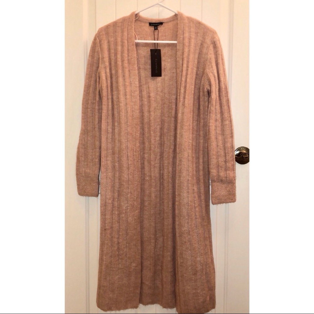 Dusty Rose Long Cardigan